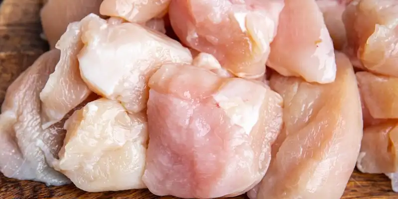 Raw chicken back (meat only)