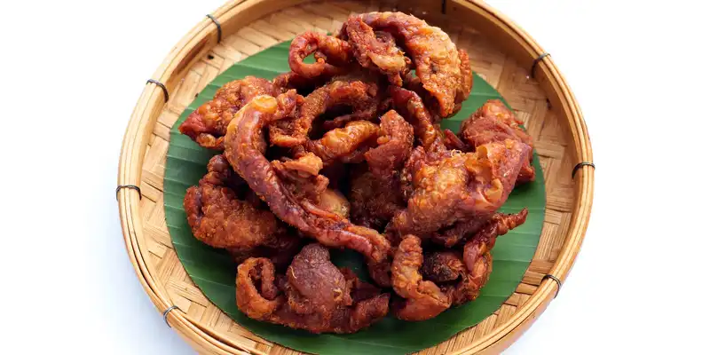 Pollo fritto (solo pelle)