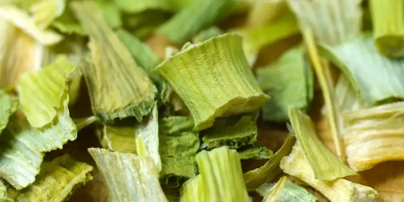 Puerros liofilizados