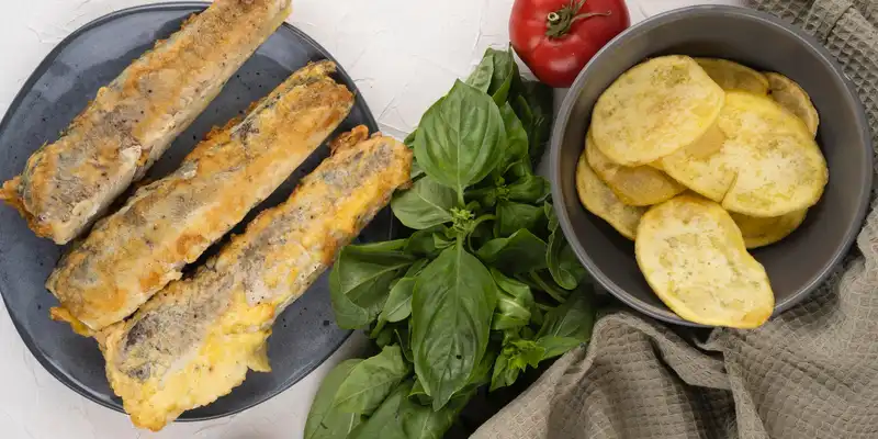 Baked or broiled striped mullet