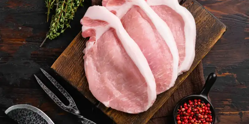 Raw pork top loin (boneless, roasts)