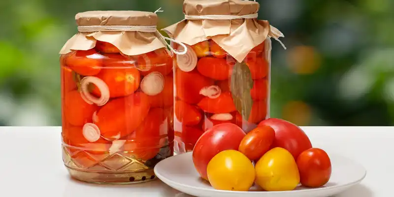 Canned red tomatos (with salt)